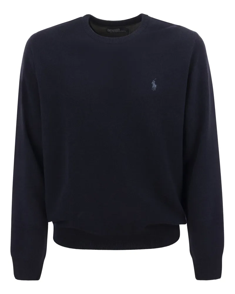 Ralph Lauren Crew Neck Wollpullover Marine