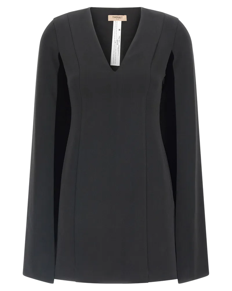 Twin-Set Cape Kleid Black