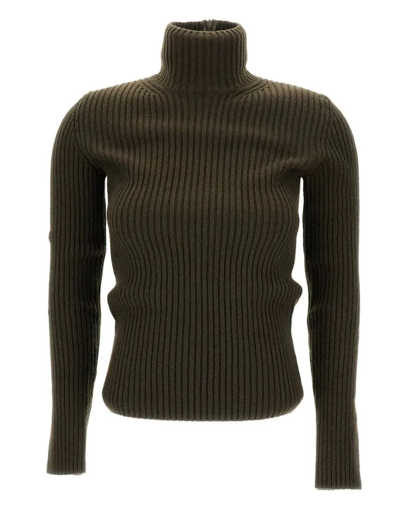 Max Mara Rippen -Rollkragenpullover -Pullover Verde