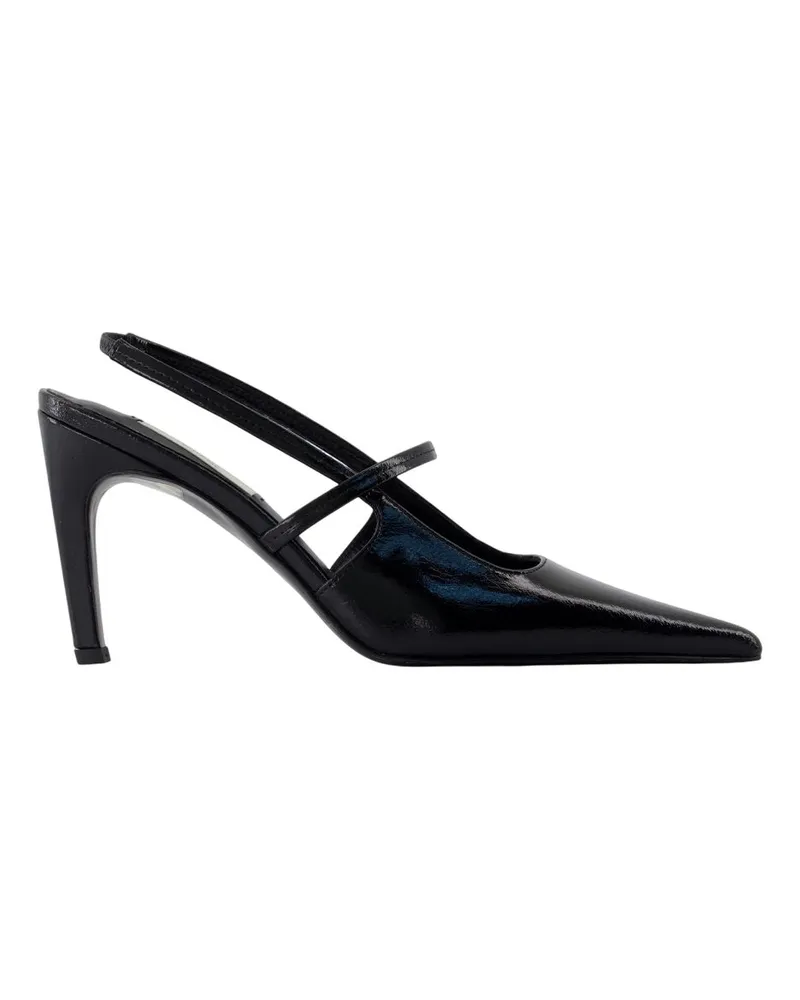 Totême Naplack Stiletto Slingbacks  Leder schwarz Black