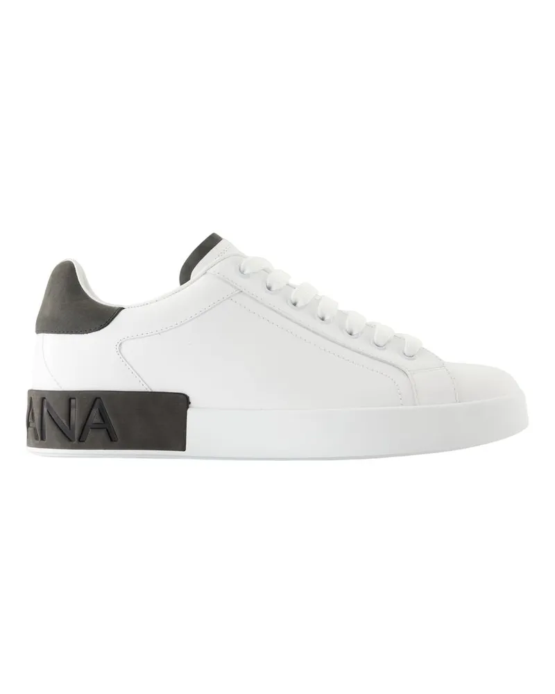 Dolce & Gabbana Portofino Sneakers  Leder Weiß White