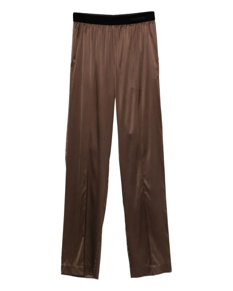 Tom Ford Pyjama-Seidenhose Brown