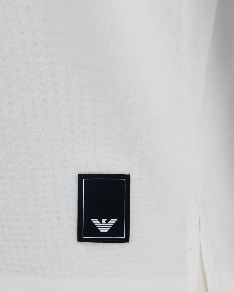 Emporio Armani Polo in Piquet Bianca White