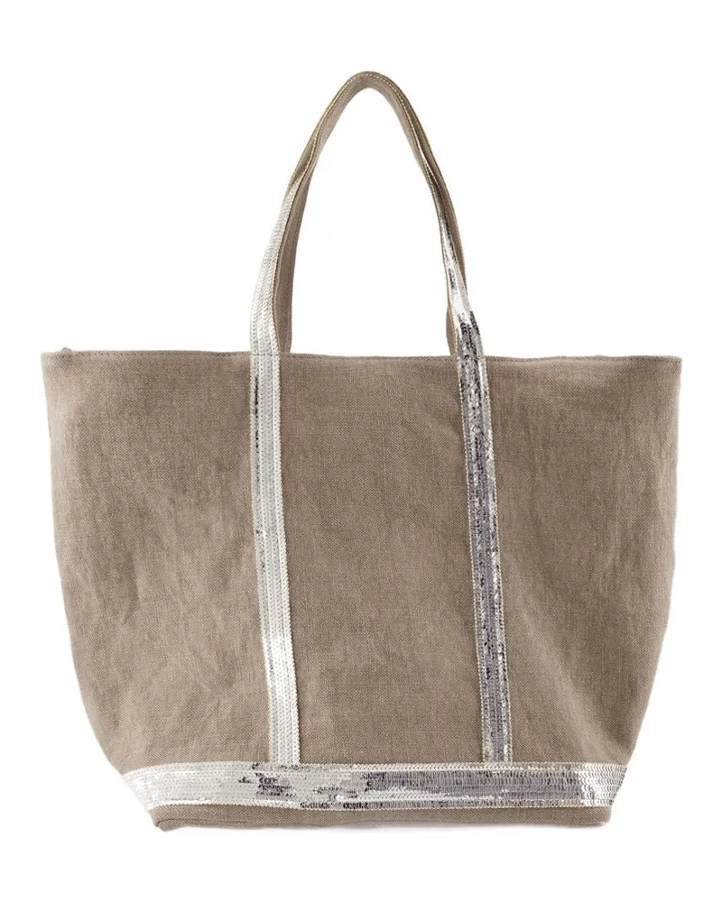 Vanessa Bruno Cabas L Shopper-Tasche  Leinen Grau Grau