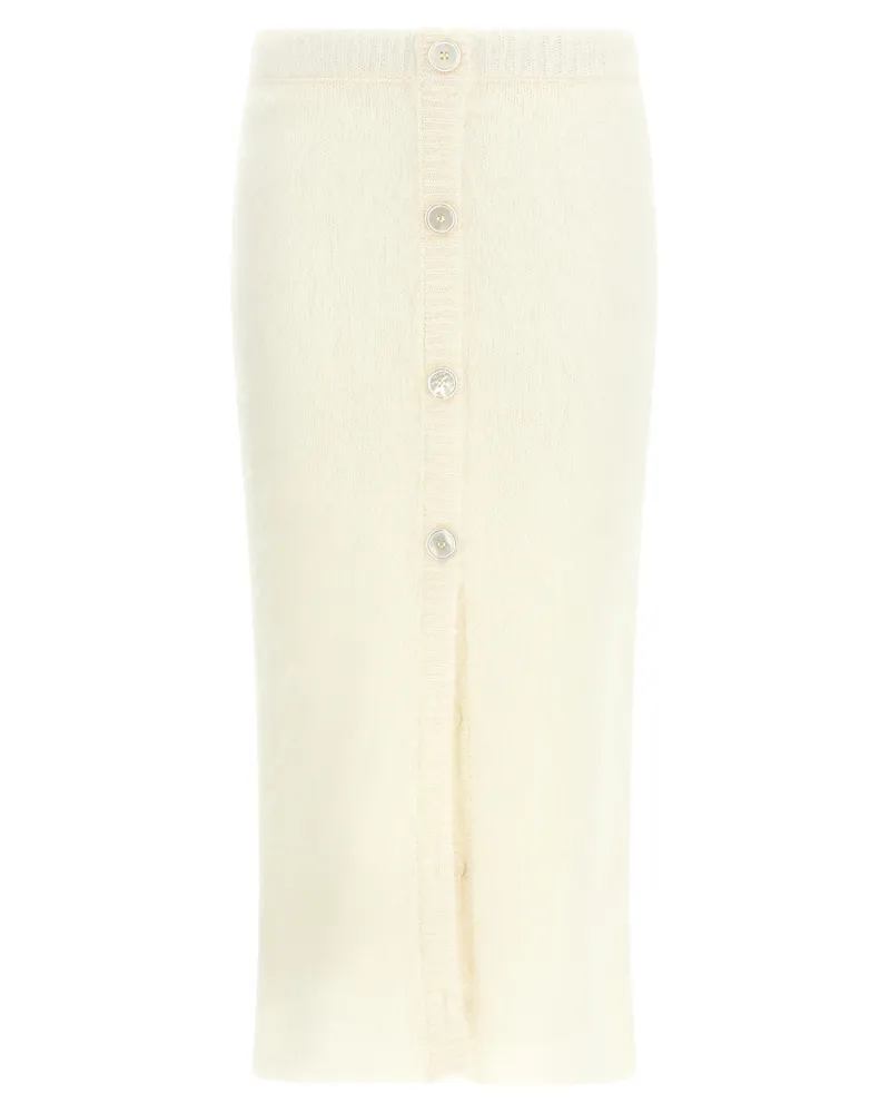 Alessandra Rich Carded Mohair' Rock White