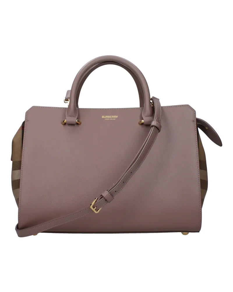 Burberry Handtaschen Banwell Frauen Ledergrau/Nerz -