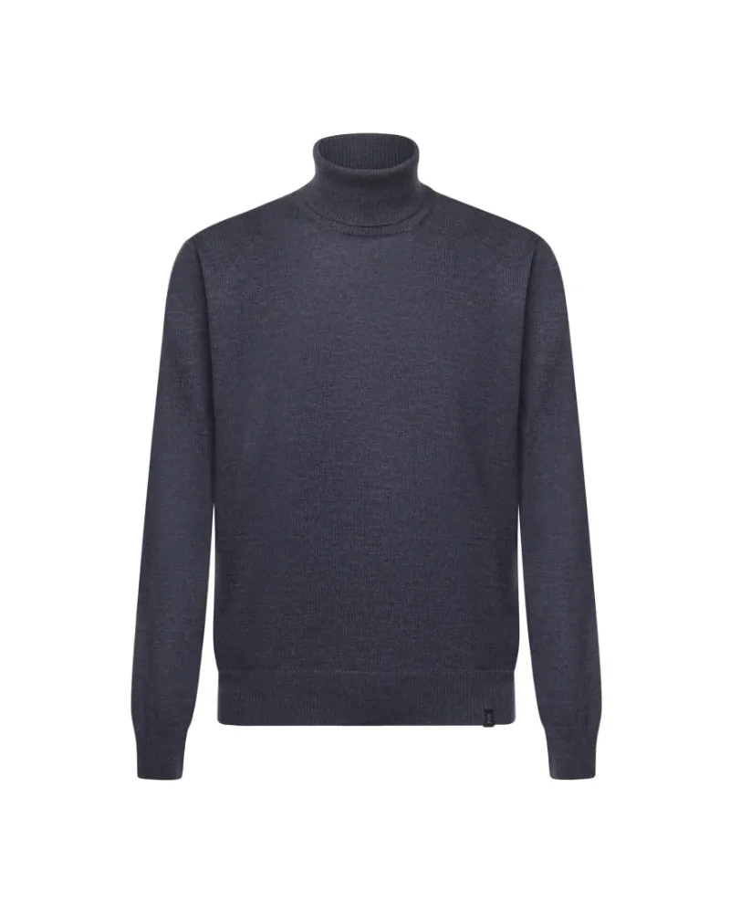 Fay Rollkragenpullover aus -Wolle Blue