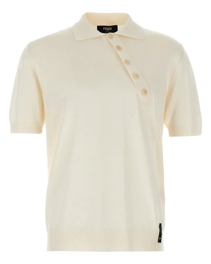 Fendi Viscose Polo -Hemd White
