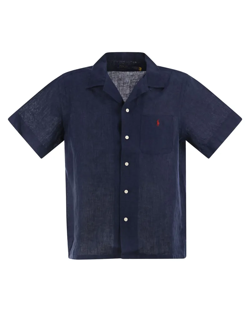 Ralph Lauren Saharan Leinenhemd Navy