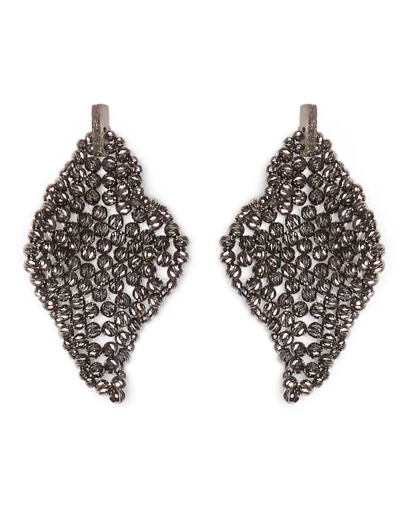 Brunello Cucinelli skulpturierte Silberohrringe Silver