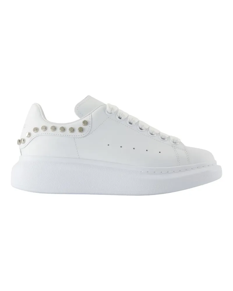 Alexander McQueen Übergroße Turnschuhe  Leder Weiß White