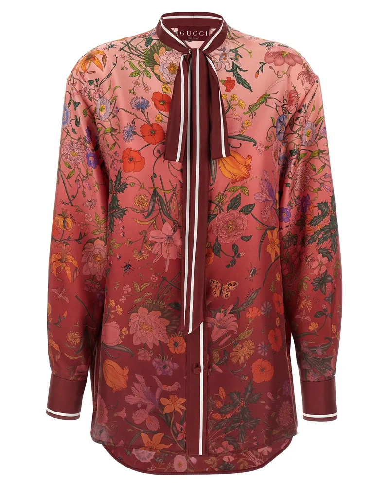 Gucci Hemd mit „Gucci Flora“-Print Multicolor
