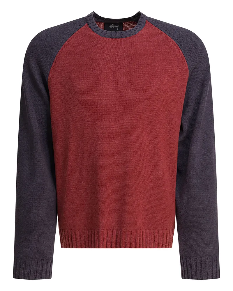 Stüssy Farbblockierter „Raglan“-Pullover von Red