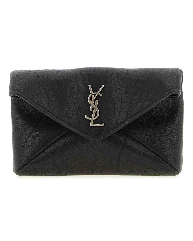 Saint Laurent Envelope“-Kartenetui Black