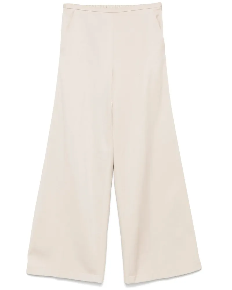 forte_forte Starke mercerisierte Baumwoll -Twill -Flared Hosen 