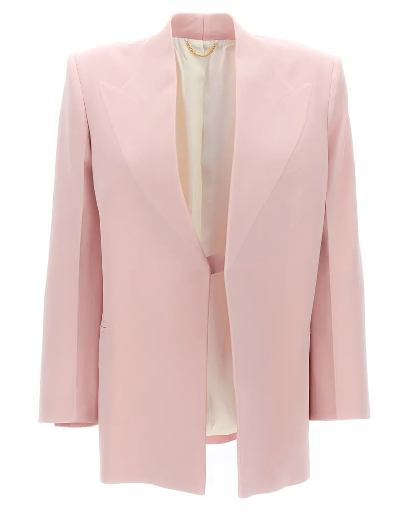 Victoria Beckham Single Breasted Blazer Jacke Pink