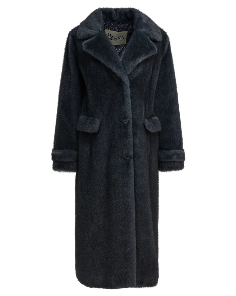 Herno langer Kunstpelzmantel Grey