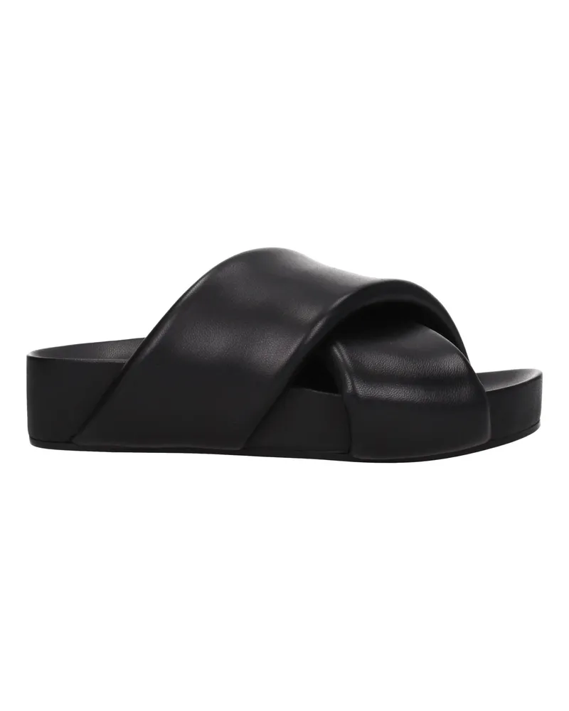 Jil Sander Pantoffeln und Hufe Frauen Leder schwarz -
