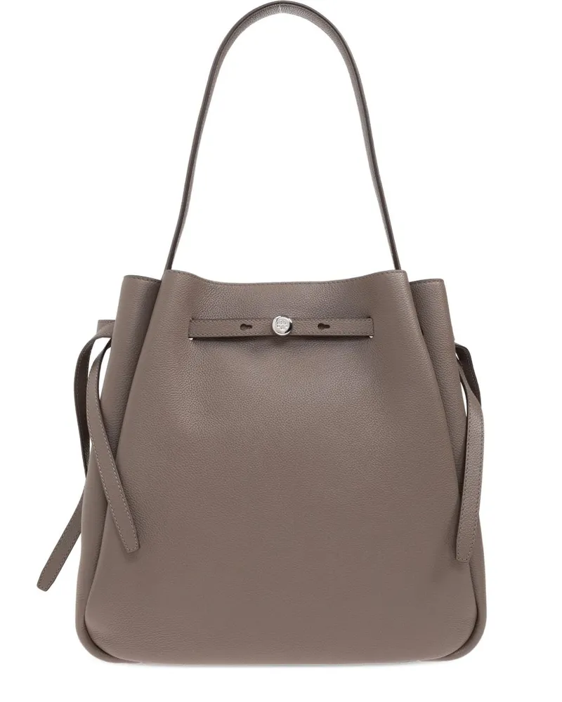 Tory Burch Große Lederbeuteltasche „Romy“ von Dove