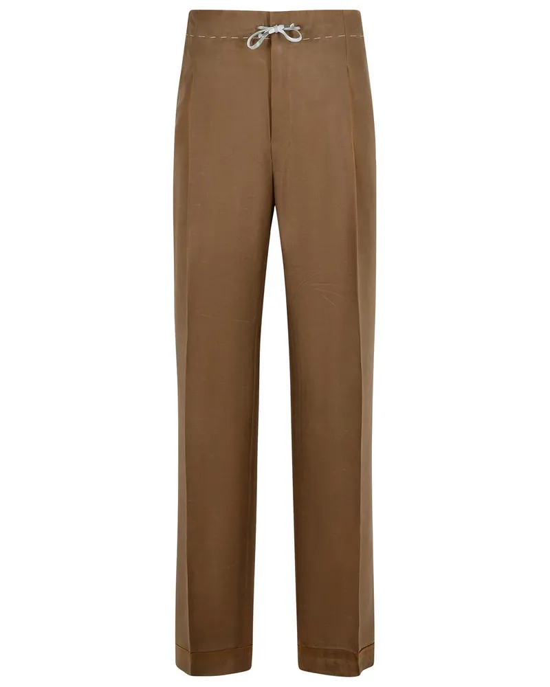 Maison Margiela Brown Mohair und Wollhose Brown