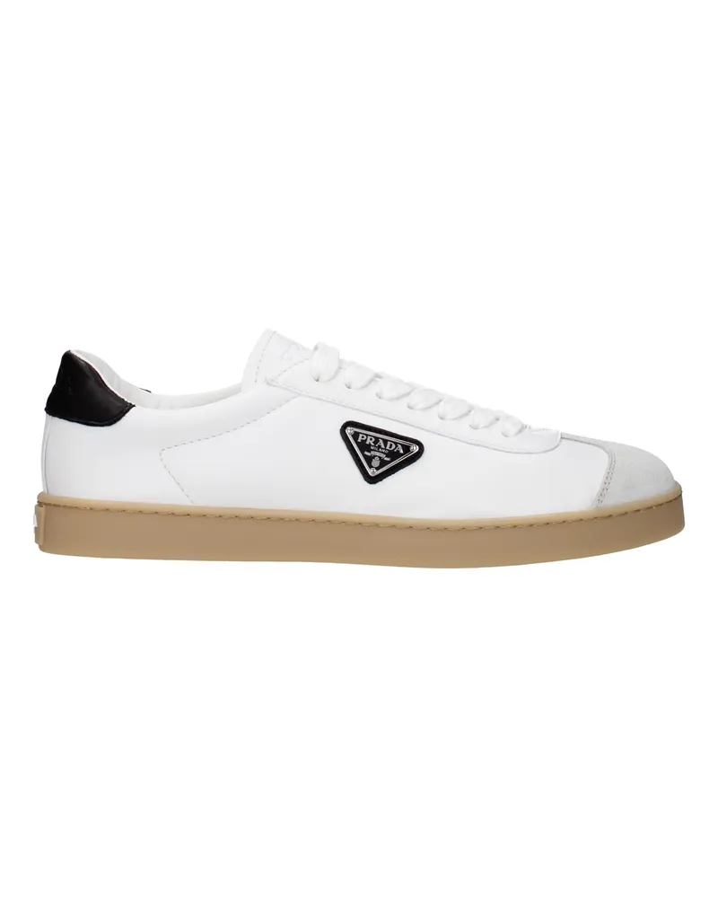 Prada Sneakers Männer Leder weiß/schwarz -