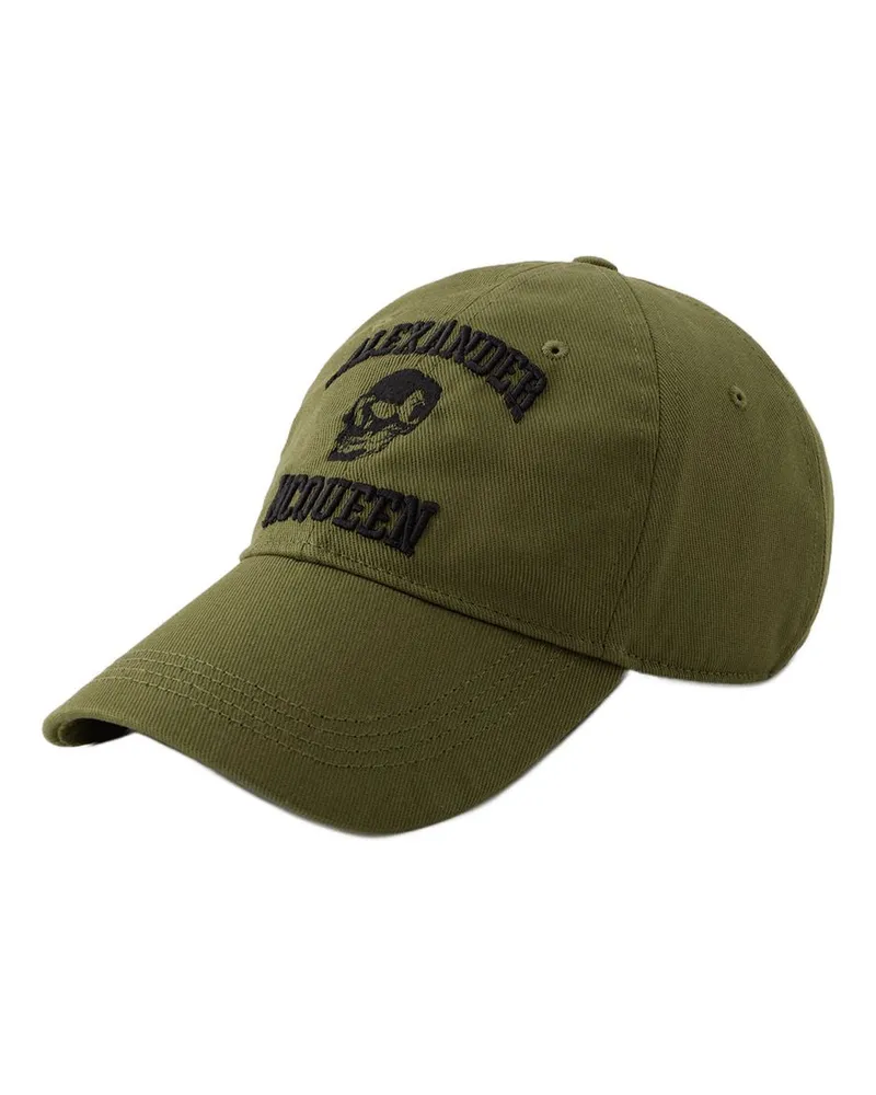 Alexander McQueen Uni -Schädelkappe  Cotton Khaki/Schwarz Khaki