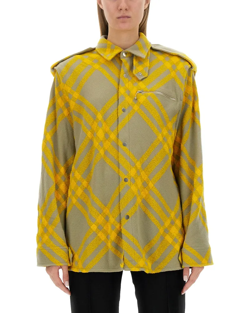 Burberry Shirt mit Scheckmuster Yellow