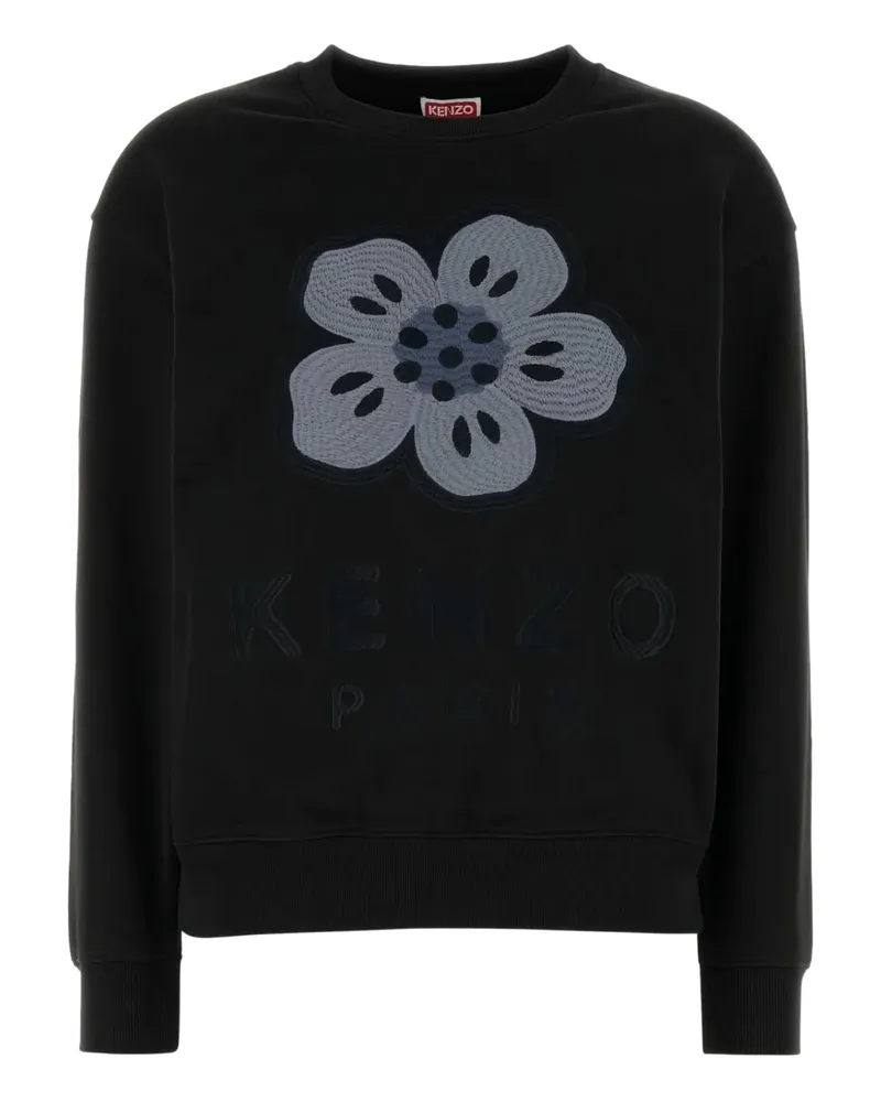 Kenzo Sweatshirt mit Boke Blumenstickerei Black