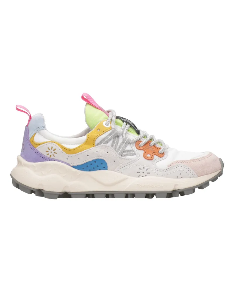 Flower MOUNTAIN Sneakers Bianco+rosa+verde
