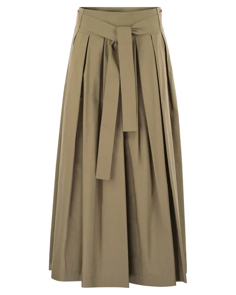 Max Mara Wochenende Max Mara Agiate Falten -Baumwollrock Desert