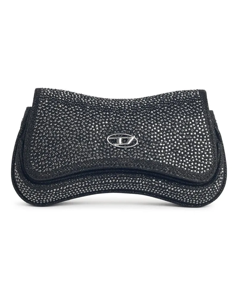 Diesel Clutch „Play“ aus schwarzem Glitzerstoff Black
