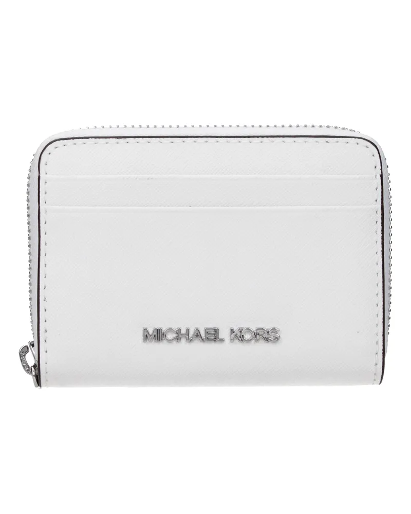 Michael Kors Jet Set Travel Damens Dokumentenhalter aus Leder in Weiß/Optikweiß -