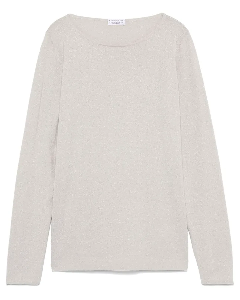 Brunello Cucinelli Kaschmirboot -Hals -Pullover Ivory