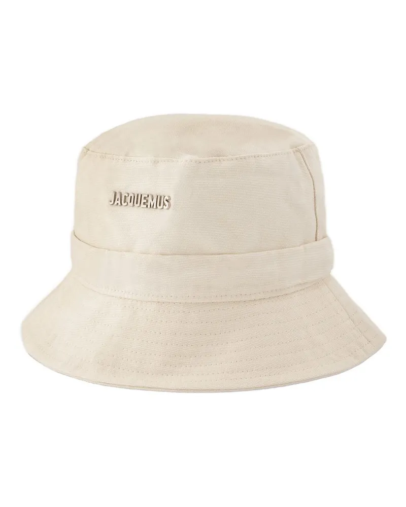 Jacquemus Gadjo Eimer Hut  von weißer Baumwolle White