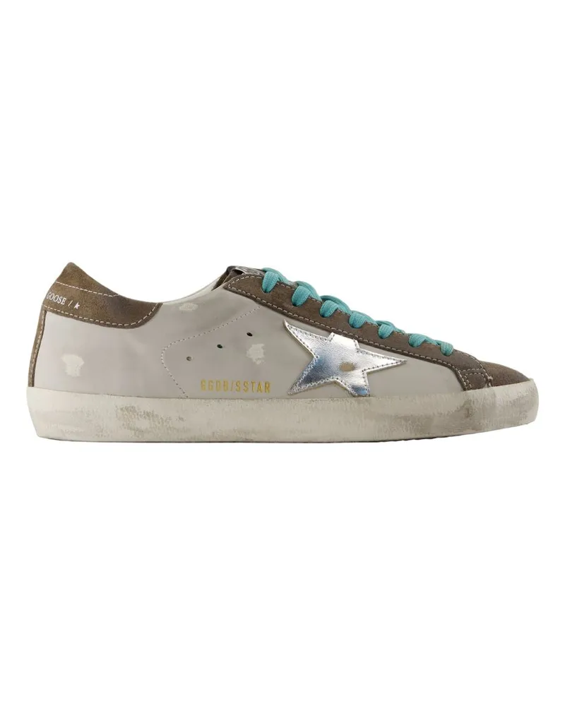 Golden Goose Super Star Sneakers  Deluxe Marke Leder Khaki Khaki