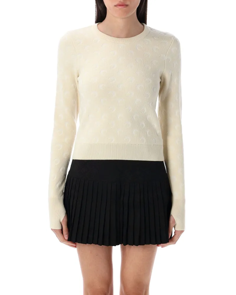 Marine Serre Pullover Beige Beige
