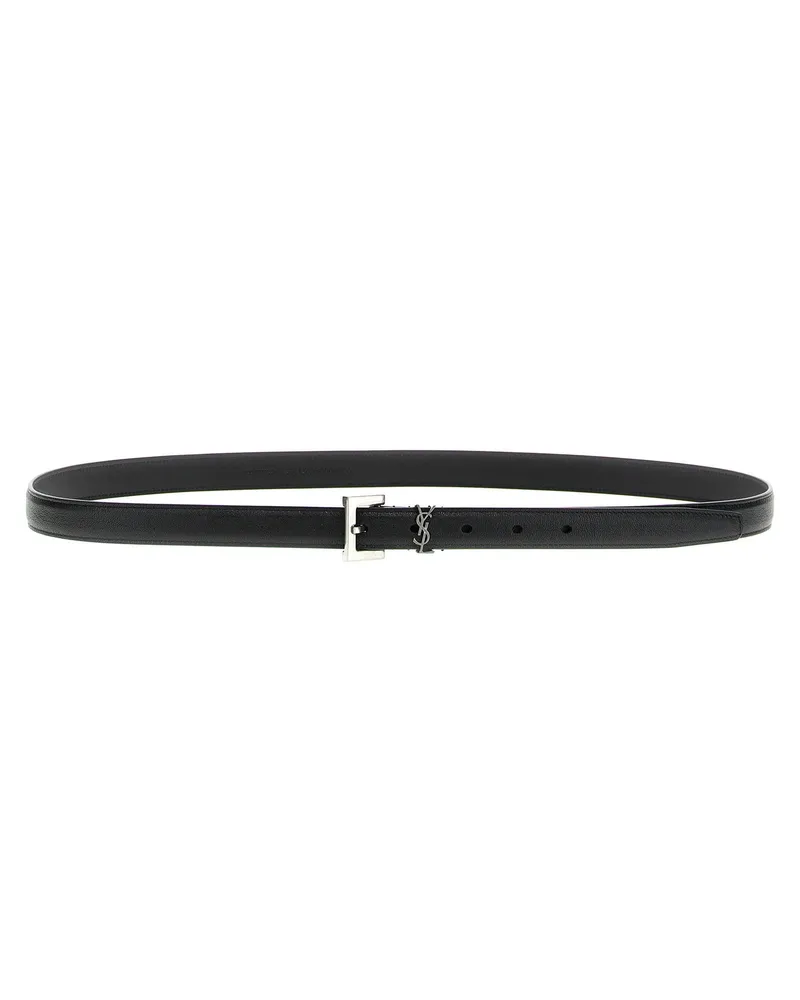 Saint Laurent Cassandre' Gürtel Black