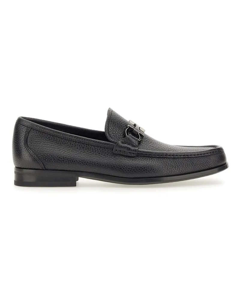 Ferragamo Moccasin Ornament Gancini Black