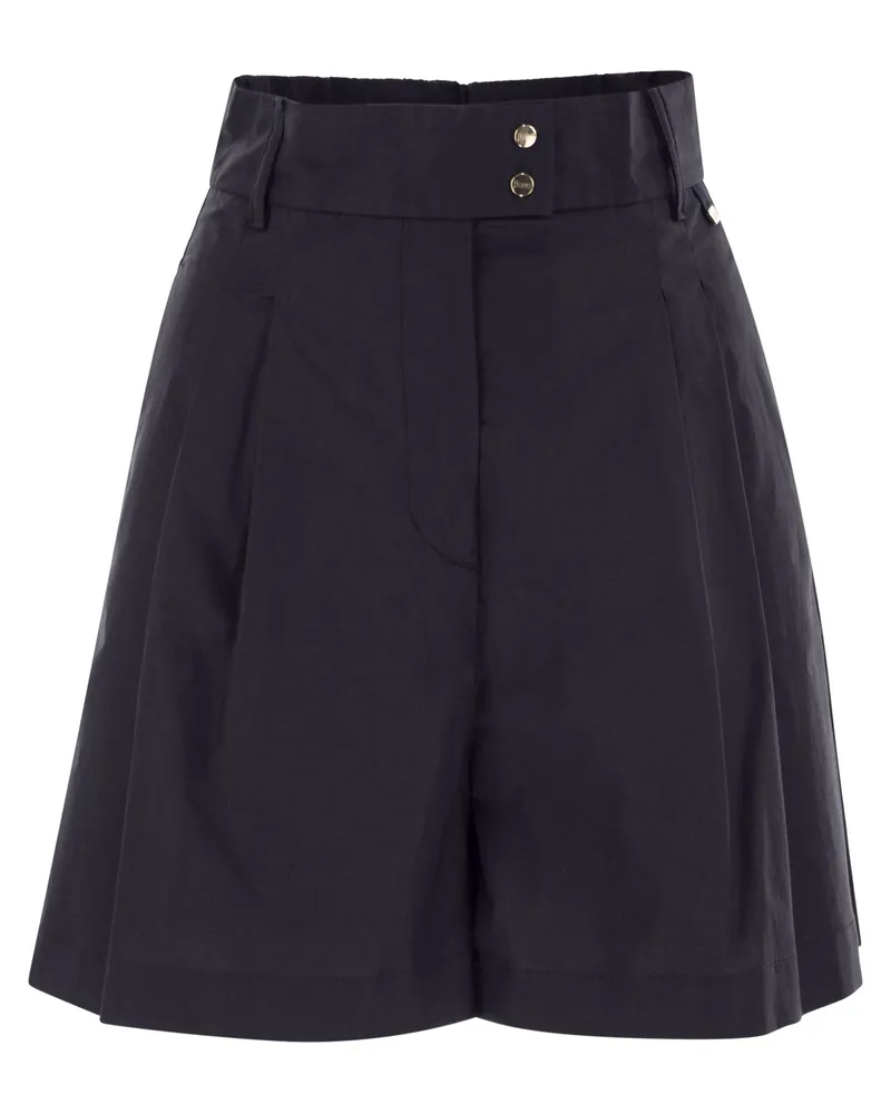 Herno Stretch Cotton Bermuda Shorts Blue