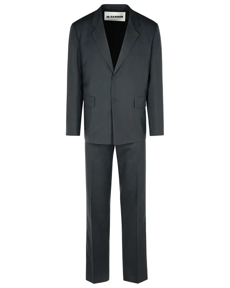 Jil Sander grau Wollanzug Grey