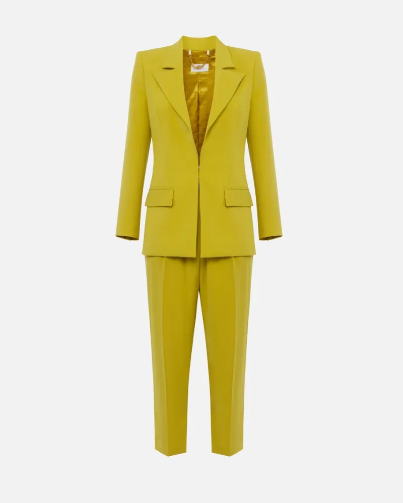 Elisabetta Franchi Anzug mit Logodekoration Yellow