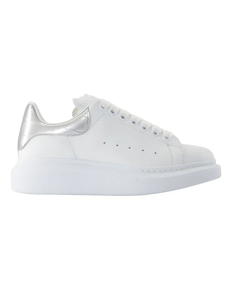 Alexander McQueen Übergroße Turnschuhe  Leder Weiß White