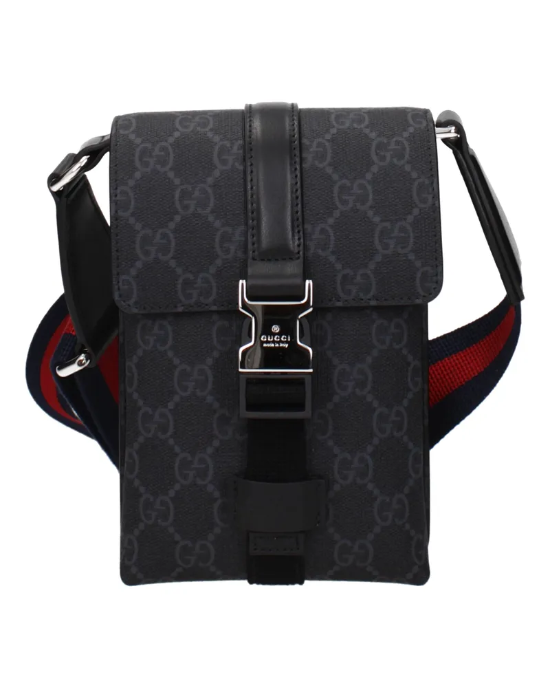 Gucci Herrens Umhängetaschen aus schwarzem Stoff -