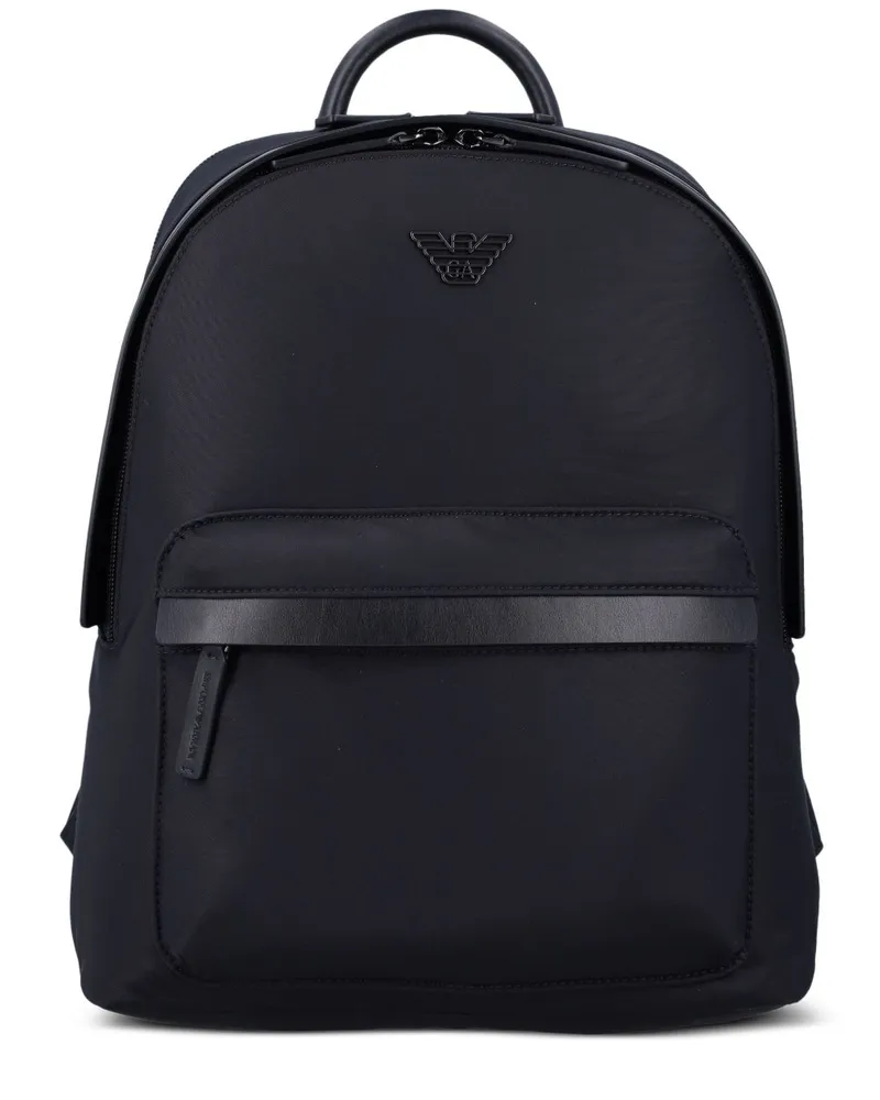Emporio Armani Logo Nylon -Rucksack Black