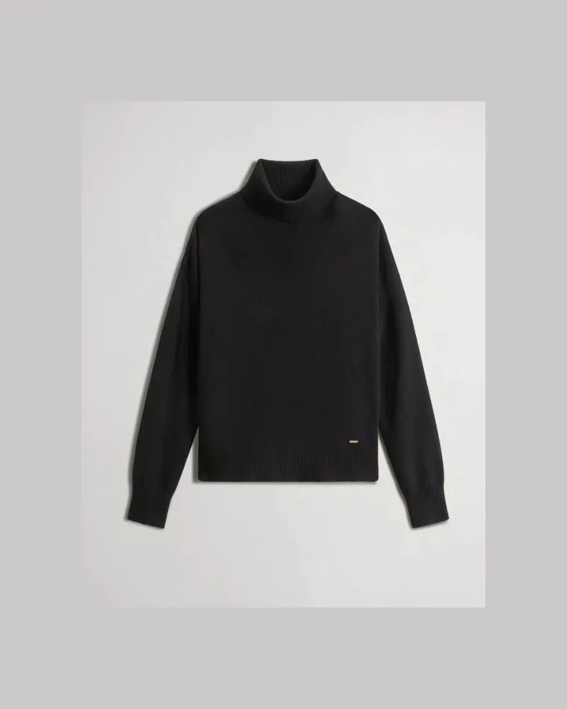Woolrich Comfort Wool Cash Rollkragenpullover Black