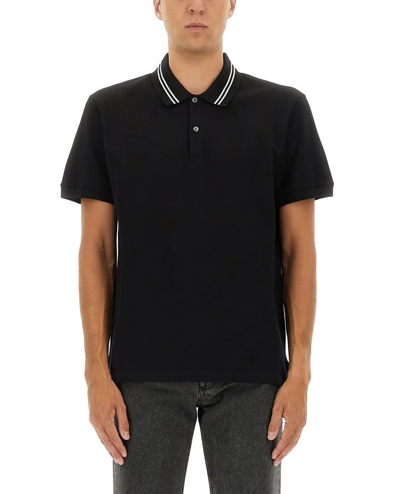 Alexander McQueen Alexander MC Queen Polo -Hemd mit Logo am Kragen Black