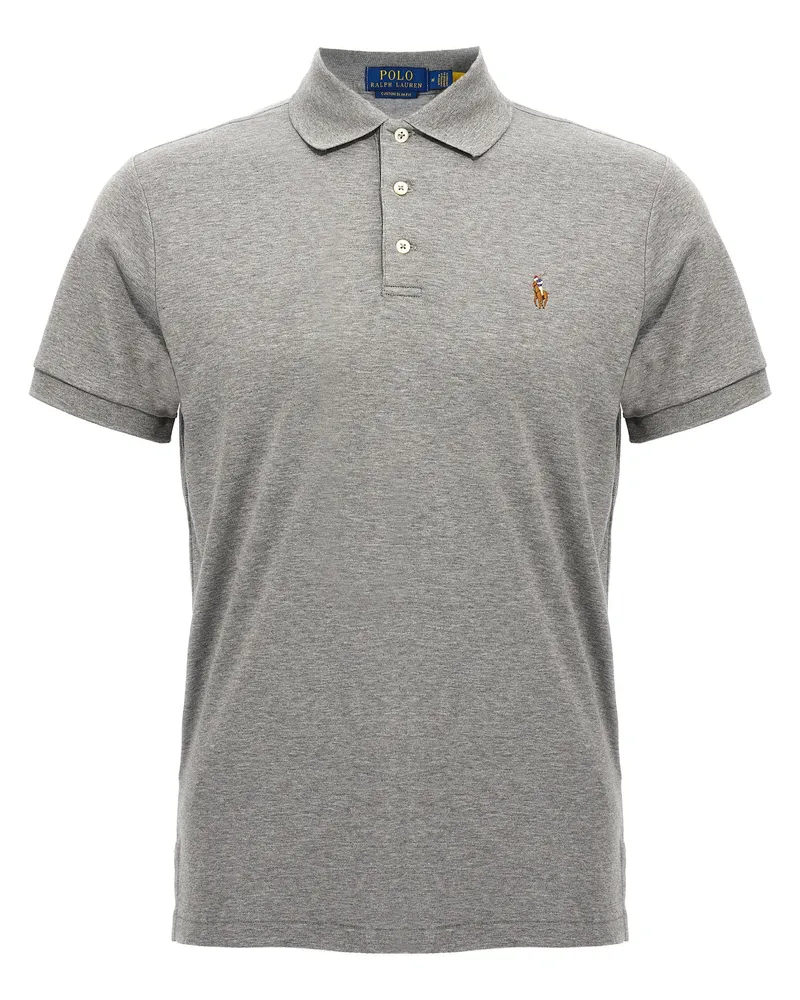 Ralph Lauren Logo Stickerei Polo -Hemd Gray