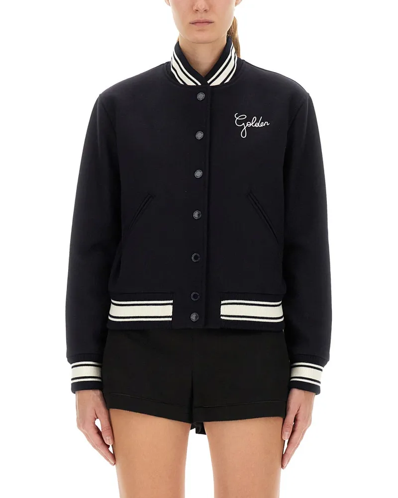 Golden Goose Golden Gänse -Bomberjacke Blue