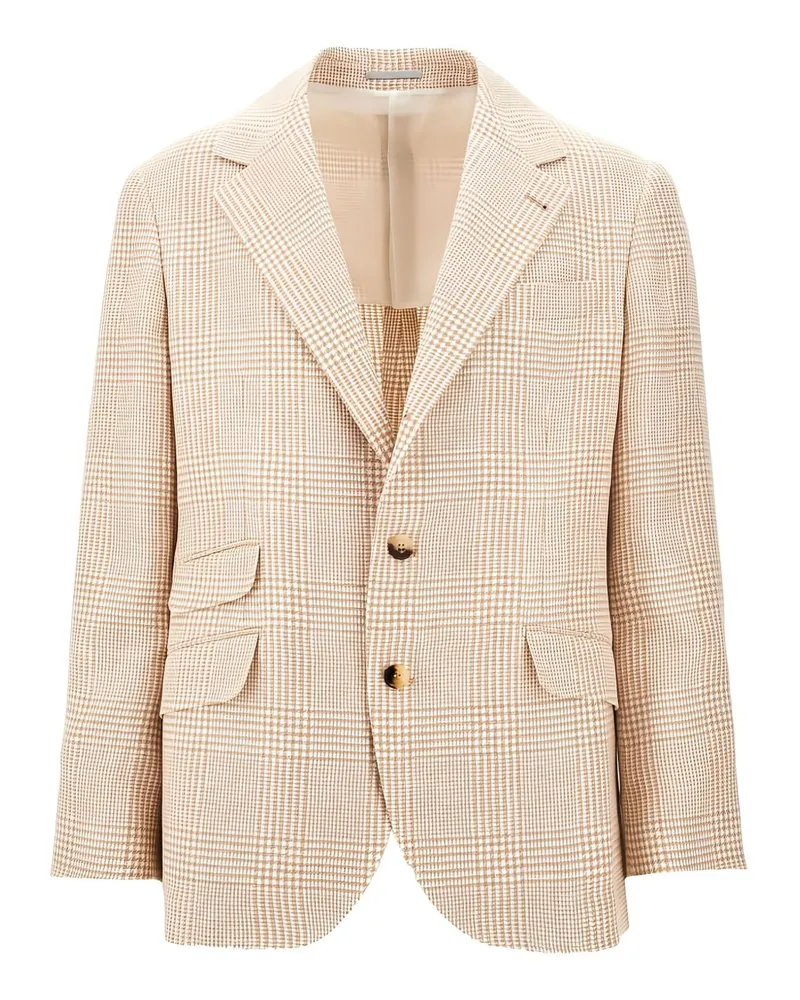 Brunello Cucinelli Anzug Typ Leinenjacke Orange