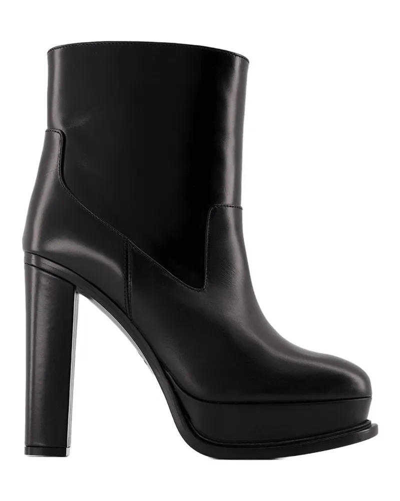 Alexander McQueen Knöchelstiefel  Leder schwarz Black